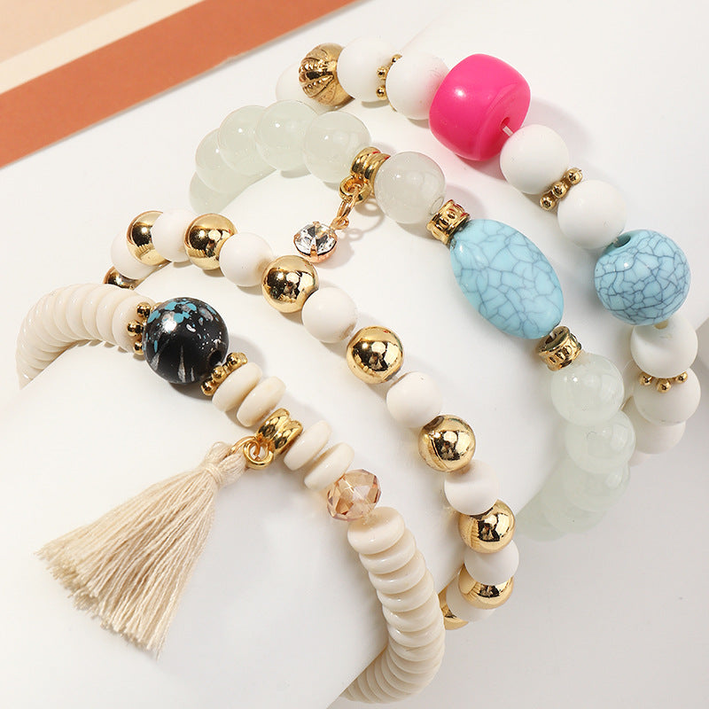 Wholesale Bohemian Turquoise Tassel Alloy Necklace
